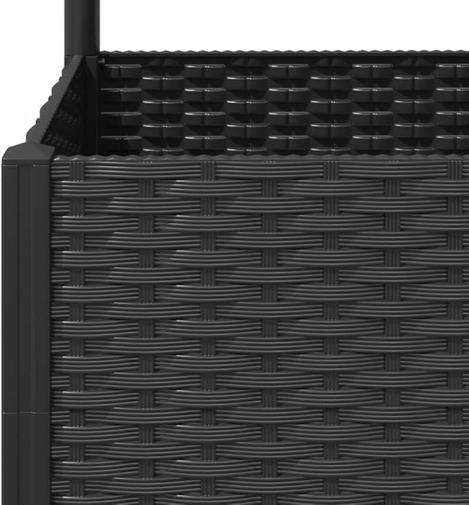 Garden Planter with Trellis, Trellis with Planter Box, Outdoor Raised Garden Bed for Climbing Plants, Raised Garden Bed Garden Planter Box, Black 15.7"x15.7"x53.5" PP