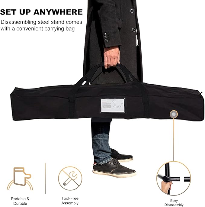 SZHLUX Double Hammock with Stand Included 450lb Capacity Steel Stand, Premium Carry Bag Included.Indoor Outdoor Brazilian-Style Cotton Bed for Backyard, Camping,Garden, Beige