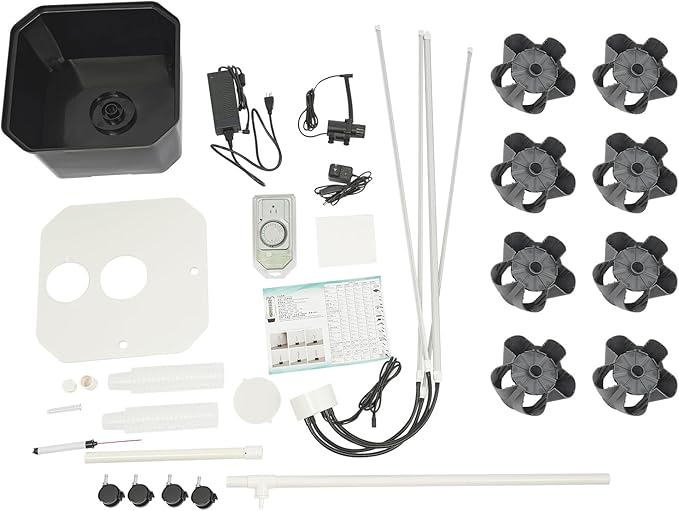 Hydroponic Growing System Tower, 80W 40 Plants 5-Layer Hydroponic Tower with LED Light Vertical Hydroponics Garden Tower for Herbs Vegetables Fruits with Pump & Water Level Gauge Grey