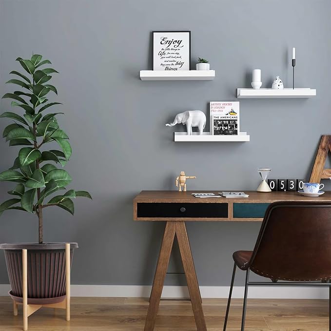 Large-Planter-Indoor-Outdoor Plant Pots, 14 inch 4 Pack Plastic Flower Pots with Saucer and Drainage Holes, Modern Garden Planters for Planting Medium Large Plants， Decorative Resin Garden Pots