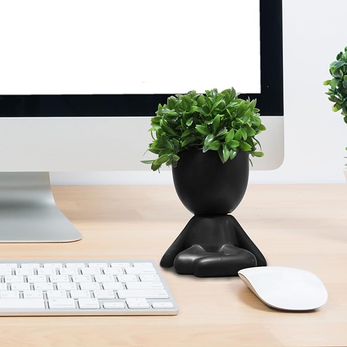 Zerzsy Mini Succulent Plant, Cuteplant Desktop Decorations, Desktop Plant for Women Office Decor, Cute Fake Plants Bathroom Decoration- Set of 1