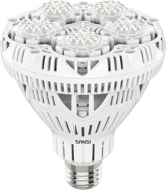 SANSI Grow Light Bulb with COC Technology, Full Spectrum 24W Grow Lamp (300 Watt Equivalent) with Optical Lens for High PPFD, Perfect for Seeding and Growing of Indoor Plants, Flowers and Garden