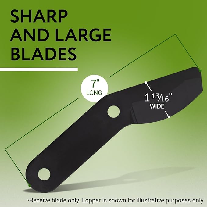 IMPRESA Lopper Replacement Blades - 2 Pack, Compatible with Fiskars PowerGear 25"/31" & PowerGear 2 27"/32" - Bypass Lopper Blades - PTFE-Coated for Gardening Tools - Ambidextrous with Storage Bag