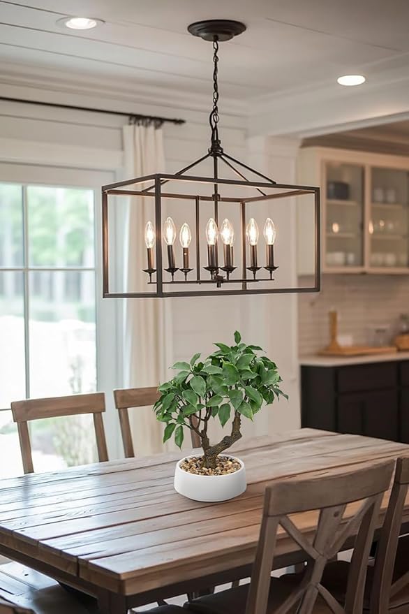 Artificial Bonsai Tree, Small Ficus Bonsai Tree 13" Indoor Bonsai Tree Fake Potted Plant Decorative Fake Desk Plant Decor with Ceramic Pot for Home Office Living Room Bedroom Bathroom Table Shelf