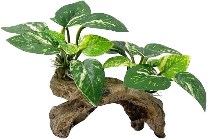 Smoothedo-Pets Fish Tank Decorations Aquarium Decor Ornaments Betta Silk Leaf pad Hammock Artifical Driftwood cave Goldfish Bowl Accessories (Type-C)