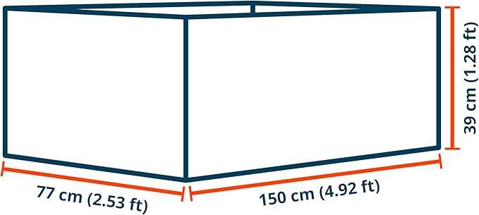 HALFSIZE 1.3 ft Tall Raised Garden Bed (2.5'W x 4.9'L), Anodized Aluminum