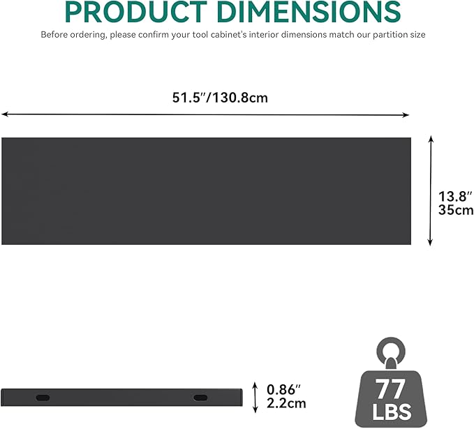 YITAHOME 2-Piece Metal Storage Shed Shelves for 59 cuft Vertical Outdoor Storage Shed，51 in x 13.8 in Shelf with 8 Screws, Easy Assembly, 22 lbs, Black