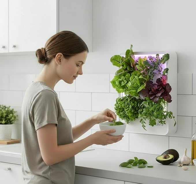 Indoor Garden Hydroponic System with LED Grow Light Indoor herb Garden, Indoor Garden Hydroponic System with LED Grow Light (White)