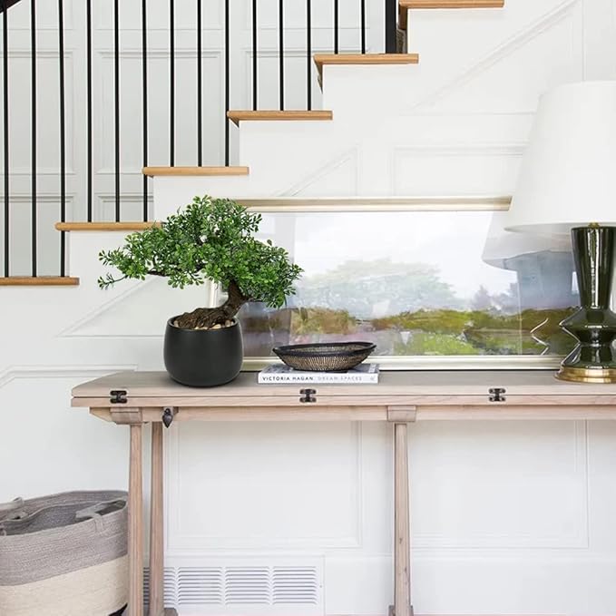 Artificial Bonsai Tree Juniper Faux Plants Indoor Fake Plants Decor with Ceramic Pots for Home Table Office Desk Bathroom Shelf Bedroom Living Room Farmhouse Decorations