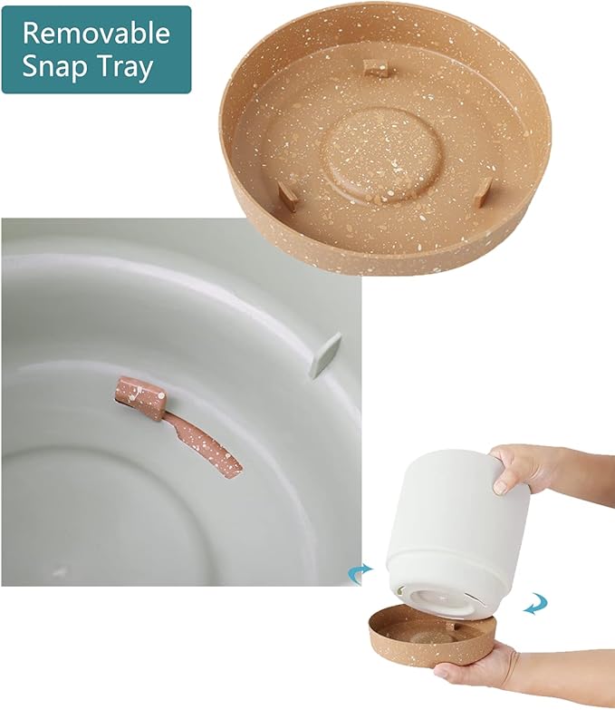 kubvici Plant Pots for Indoor Plants, 2 Pack 12 Inch Pots for Plants, Lightweight Large White Planters for Indoor Outdoor, Big Plastic Plant Pot Flower Pot with Drainage (12” White)