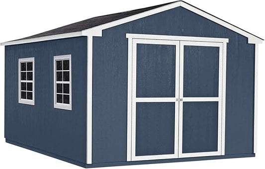 Handy Home Products Charleston Value Gable 10x16 Do-It-Yourself Wooden Storage Shed with Floor, 2x3 framing- Does not Include Paint or Roofing Shingles