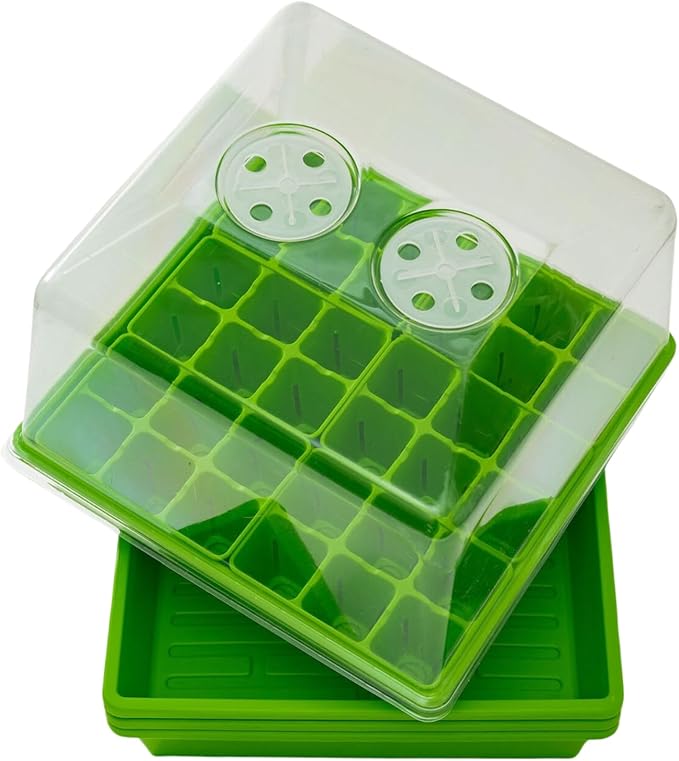 Bootstrap Farmer Countertop Seed Starter Kit in Green, Reusable 1010 Tray Bundle with Inserts and Humidity Dome