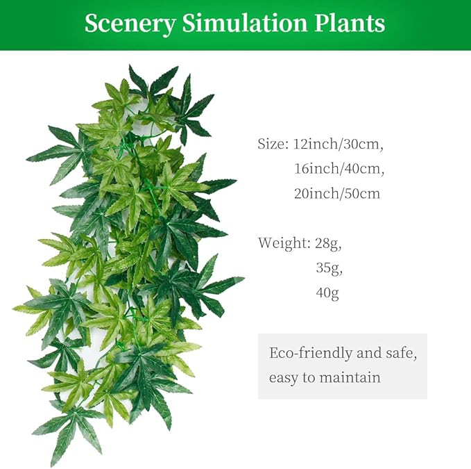 50cm/20in Aquarium Decorations Plants Artificial Fake Plastic Water Grass Plants for Fish Tank Aquarium Decor Artificial Hanging Plants