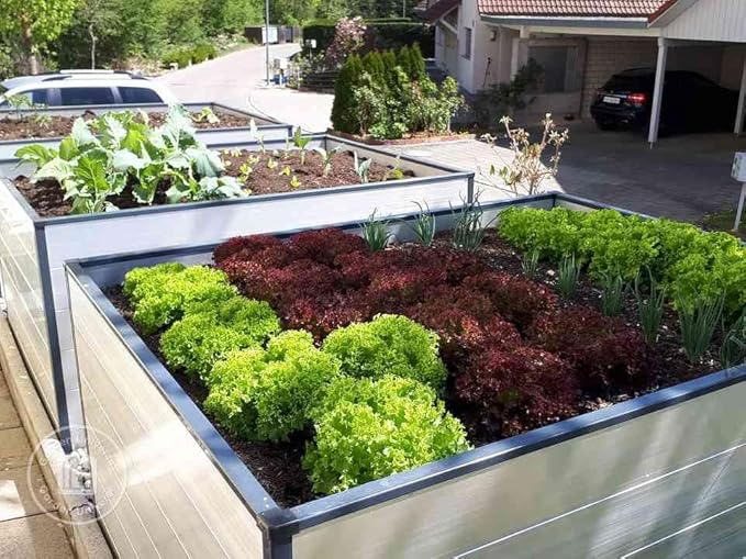 Christina 2.5 ft Tall Raised Garden Bed (2.5'W x 6.4'L), Anodized Aluminum