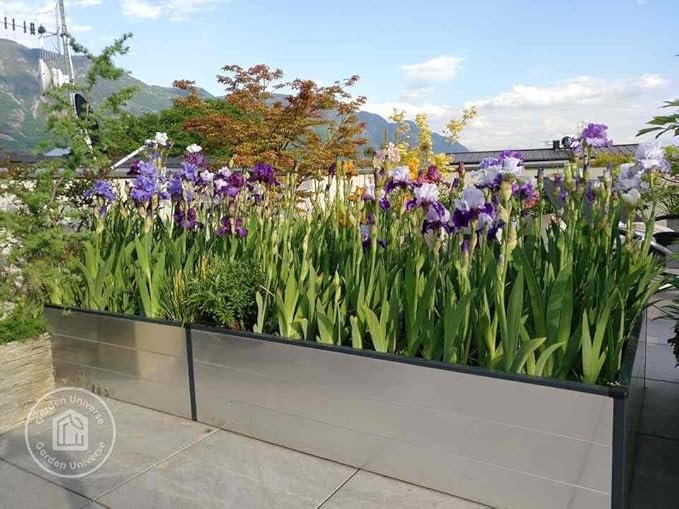 HALFSIZE 1.3 ft Tall Raised Garden Bed (2.5'W x 4.9'L), Anodized Aluminum