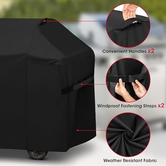 Unicook 65 Inch Grill Cover for Weber Genesis II 400 Series, 4 Burner BBQ Cover for Outdoor Grill, Heavy Duty Waterproof Fade Resistant, Compared to Weber 7131