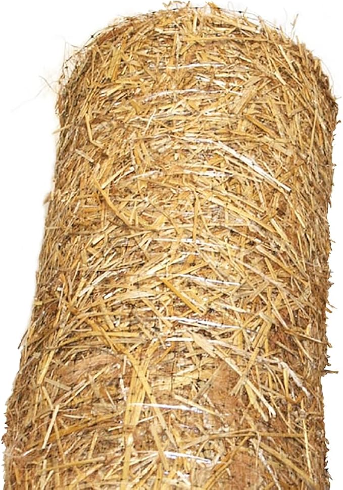 Greenscapes 4' x 100' Straw Blanket Erosion Control and Landscape Weed Barrier Ideal for Gardens, Slopes and More