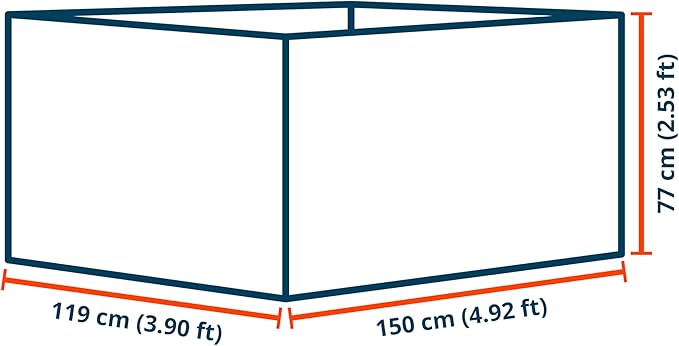 Christina 2.5 ft Tall Raised Garden Bed (3.9'W x 4.9'L), Anodized Aluminum