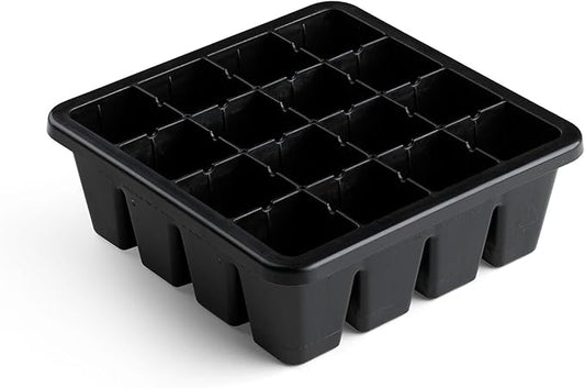 Epic Gardening Reusable Seed Starter Tray - 16 Cell/16 Seedling Starter Trays - Easy Watering, Indoor Greenhouse, Plant Starter, Gardener-Friendly for Seedlings | UV-Treated & BPA-Free - Black