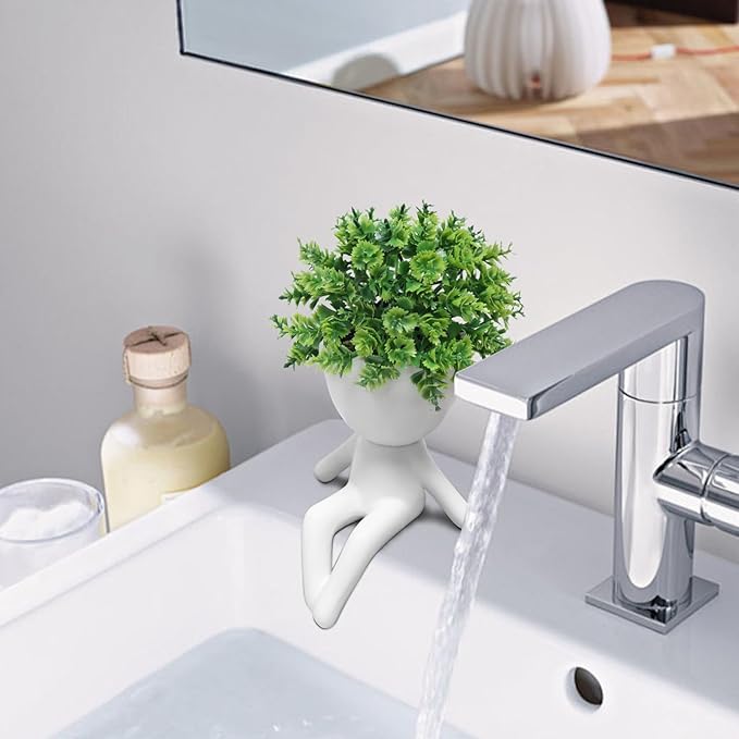 Zerzsy Fake Plant Room Decor - Funny Desk Decorations for Women - Cute Decoration for Work Office Plants for Desk Succulent for Women Office - Set of 1