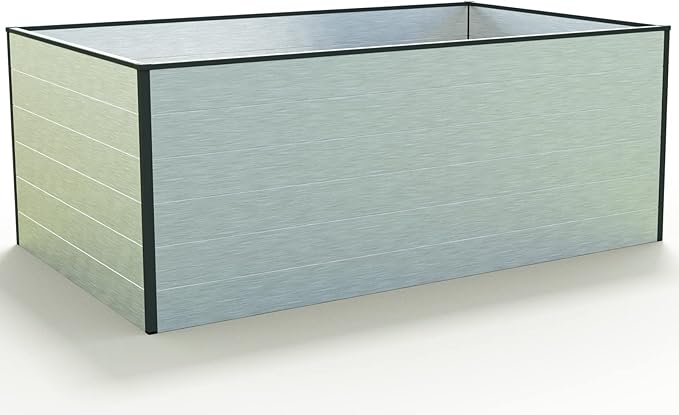 Christina 2.5 ft Tall Raised Garden Bed (3.9'W x 6.4'L), Anodized Aluminum