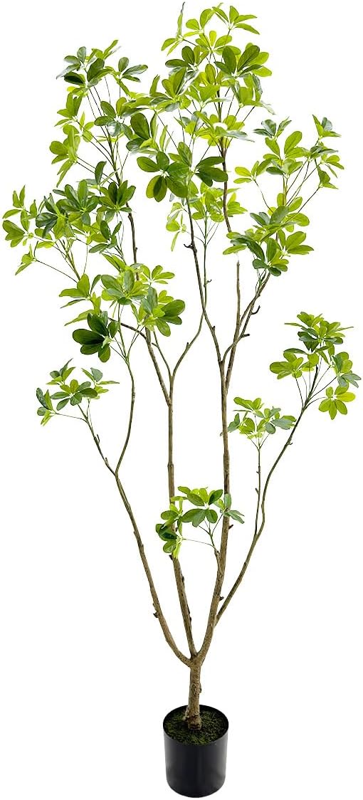 Artificial Schefflera Plant,7ft Tall Indoor Plant, Natural Branch Design