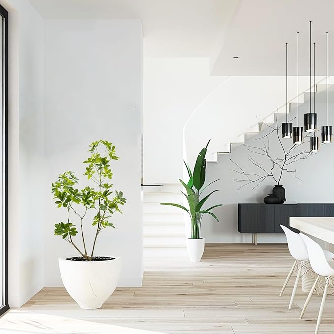 Artificial Schefflera Plant, 4ft Tall Indoor Plant, Natural Branch Design