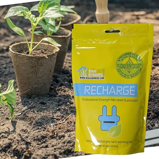 Real Growers Recharge - Mycorrhizae Instant Compost Tea/Soil Microbes for Plant Growth - 16oz