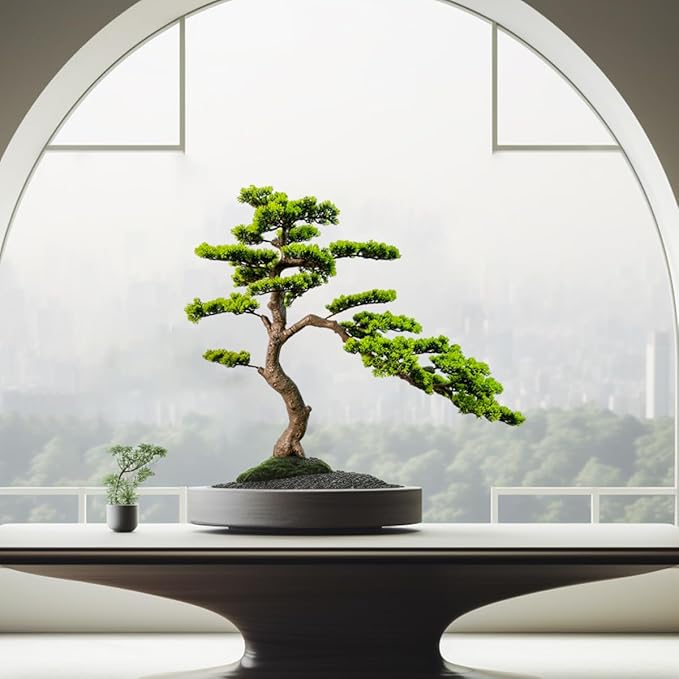 3ft（43in） Artificial Bonsai Tree Juniper Faux Plants Indoor Big Fake Plants Decor with Ceramic Pots for Home Table Office Desk Bathroom Shelf Bedroom Living Room Farmhouse Decorations