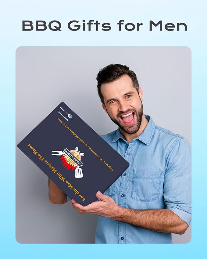 Grilling Smoker Apron & BBQ Blanket Accessories Gifts for Husband, Funny Christmas & Birthday Barbecue Accessories Tools Gifts for Men Who Have Everything