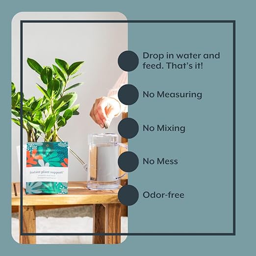 Instant Plant Care Bundle | Instant Plant Support + Instant Plant Food | Grow and Support Happy Houseplants and Indoor Planting Soil
