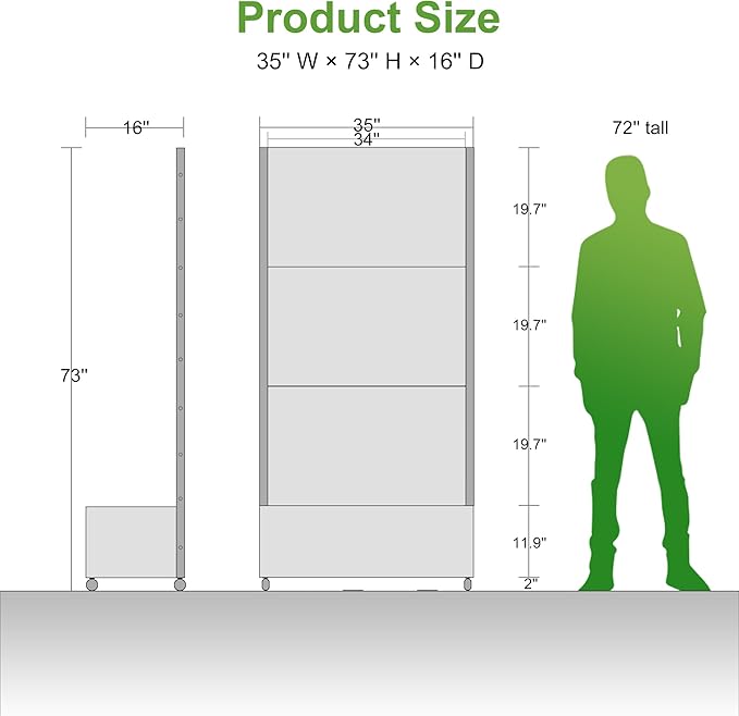 Casaphoria Metal Raised Garden Bed with Trellis and Wheels, 72"x35"x16" Planter Box for Climbing Plants, Vegetables & Vines, Features Drainage Holes and Privacy Screen (Black-Shine)