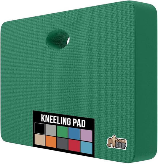 GORILLA GRIP Extra Thick Patent Pending Garden Kneeling Pad, 17.5 x 11 Inch Supportive Soft Foam Knee Cushioning for Gardening, Water Resistant, Bathing Baby, Working Supplies Lightweight, Grass
