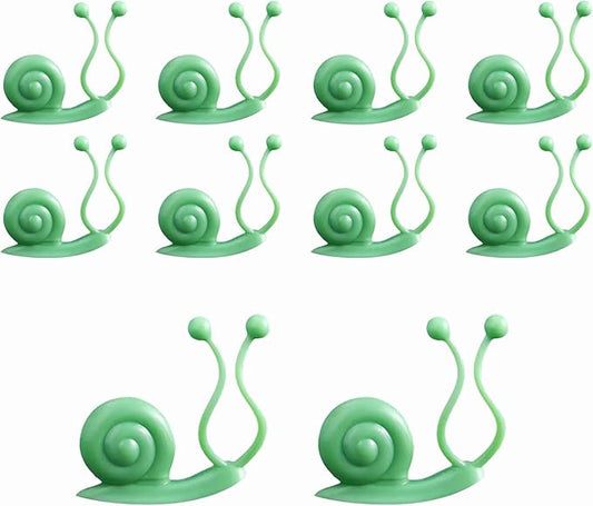 Snails Plant Wall Clips, Plant Climbing Wall Clips, Wall Clips for Plant Vines, Railscapes Plant Holder for Stairs (30, Green)