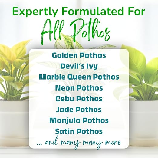 Pothos Fertilizer – Liquid Plant Food for Strong Roots, Healthy Growth & Lush Foliage – 3-3-3 NPK Formula with Sea Kelp, Humic & Fulvic Acid – Essential Nutrients for Neon Pothos or Devil’s Ivy – 8 oz