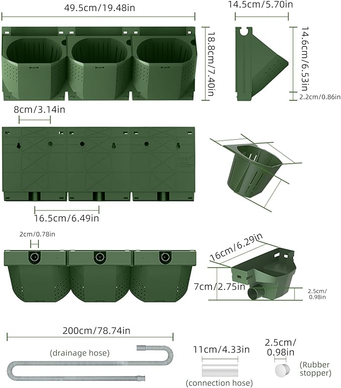 Self Watering Wall Planter with 36 Pots, Vertical Garden Planter for Indoor Plants, Wall Mounted planters Hanging Flower Herbs Vegetables for Garden (36POTS with Irrigation System)