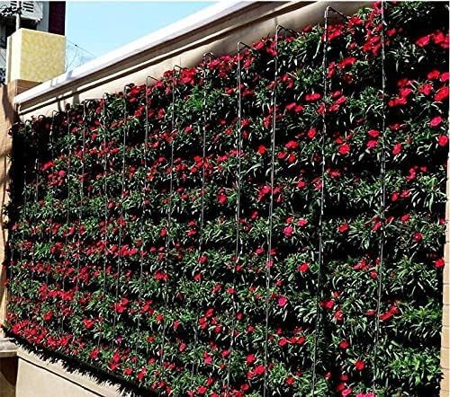 Wall Plant Bag,4Pcs Vertical Hanging Outdoor Wall Planter 4 Pocket Plant Grow Bag Wall Mounted Reusable Degradable Felt Garden Planter Herbs Succulents Artificial Flowers. (Black)