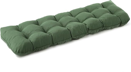 Outdoor Bench Cushion, 48x18x5 Inch, Waterproof Bench Cushion for Outdoor/Indoor Furniture, Tufted Patio Bench Seat Cushion, Fade Resistant Outdoor Cushions for Porch Swing Couch, Dark Green