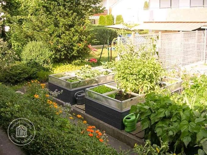 HALFSIZE 1.3 ft Tall Raised Garden Bed (3.9'W x 6.4'L), Anodized Aluminum