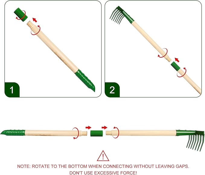Duckura Kids Gardening Tools Set - 7pcs Wheelbarrow Set Outdoor Toy for Kids with Shovel, Rake, Leaf Rake, Yard Digging Weed Toys, Halloween Birthday Gifts for Boys Girls Age 2 3+Years Old(Yellow)