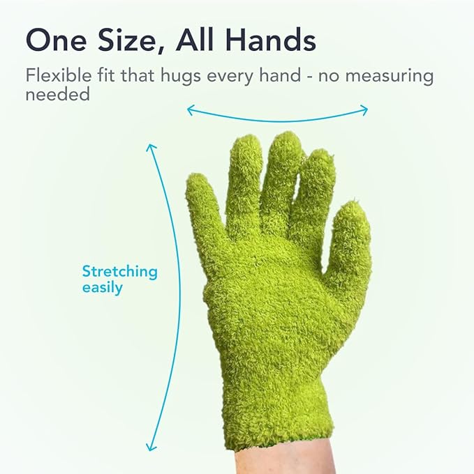 Flora Microfiber Dusting Gloves for Houseplants – Save Your Plants from Hidden Killers – Ultra-Gentle Microfiber Leaf Cleaners for Indoor Plants – Washable & Reusable