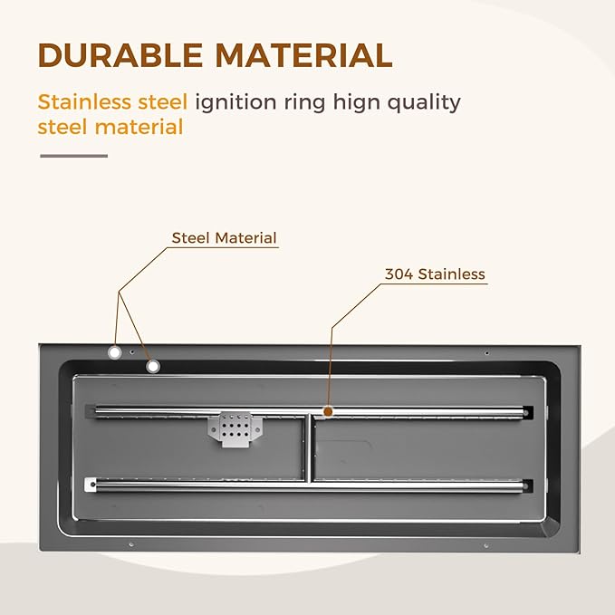 Grand patio 15-Piece Patio Furniture Set with 47" Fire Pit Table, Outdoor Conversation Set & 50,000 BTU 47 Inch Rectangle Propane Fire Pit & Storage Box with Water Resistant Thick Cushions, Cream