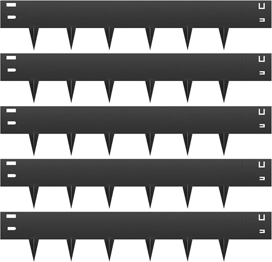 Steel Landscape Edging, 5 Packs 39 x 3.8 in Rust-Resistant Metal Landscape Edging, Bendable Garden Edging Border, Easy-to-Install, Flower Bed Yard Pathway Divider Black