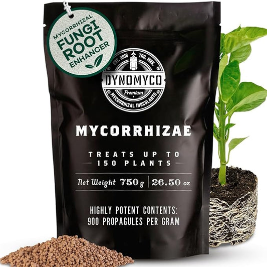 DYNOMYCO Granular Mycorrhizal Fungi Inoculant, 750g / 26.50oz – Boosts Root Growth, Yields & Nutrient Uptake – 900 Propagules/g, Concentrated Granules, & OMRI Listed – Biofertilizer for Plant Growth