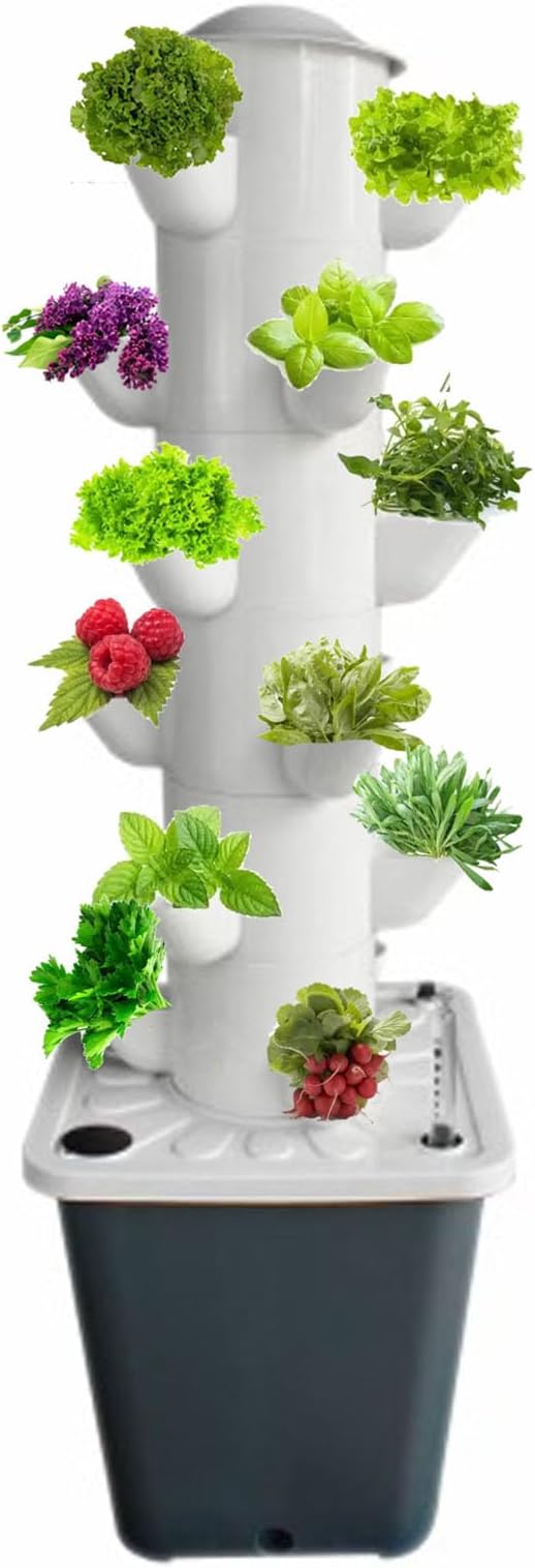 Hydroponics Growing System kit, 18 Pods Vertical Hydroponic Tower for Smart Indoor Home Gardening Lovers Hydroponic Germination Kit