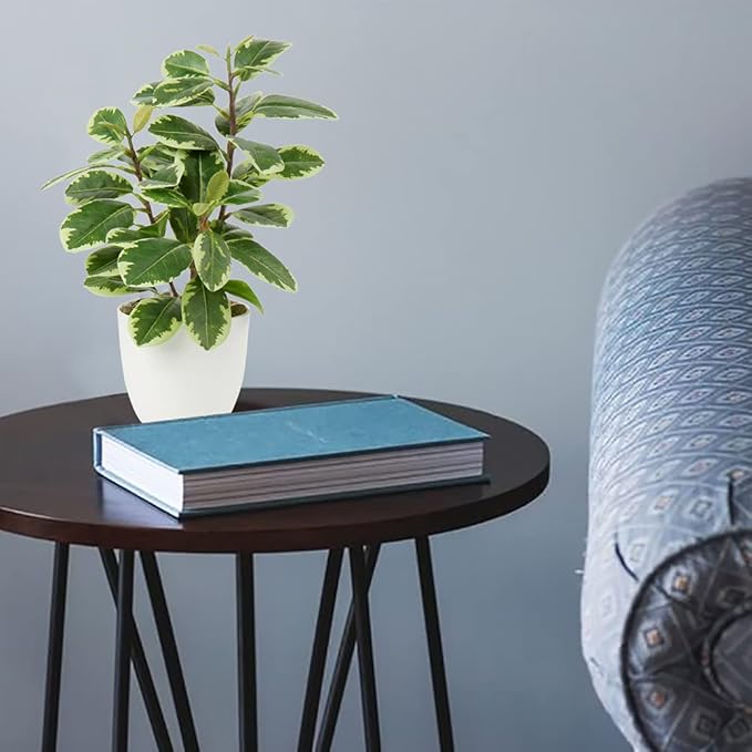 Briful Artificial Plants Mini Camellia Potted Fake Plants Small Faux Plastic Plants Desk Plant Artificial Flowers with Vase for Home Office Desk Kitchen Garden Indoor Decor