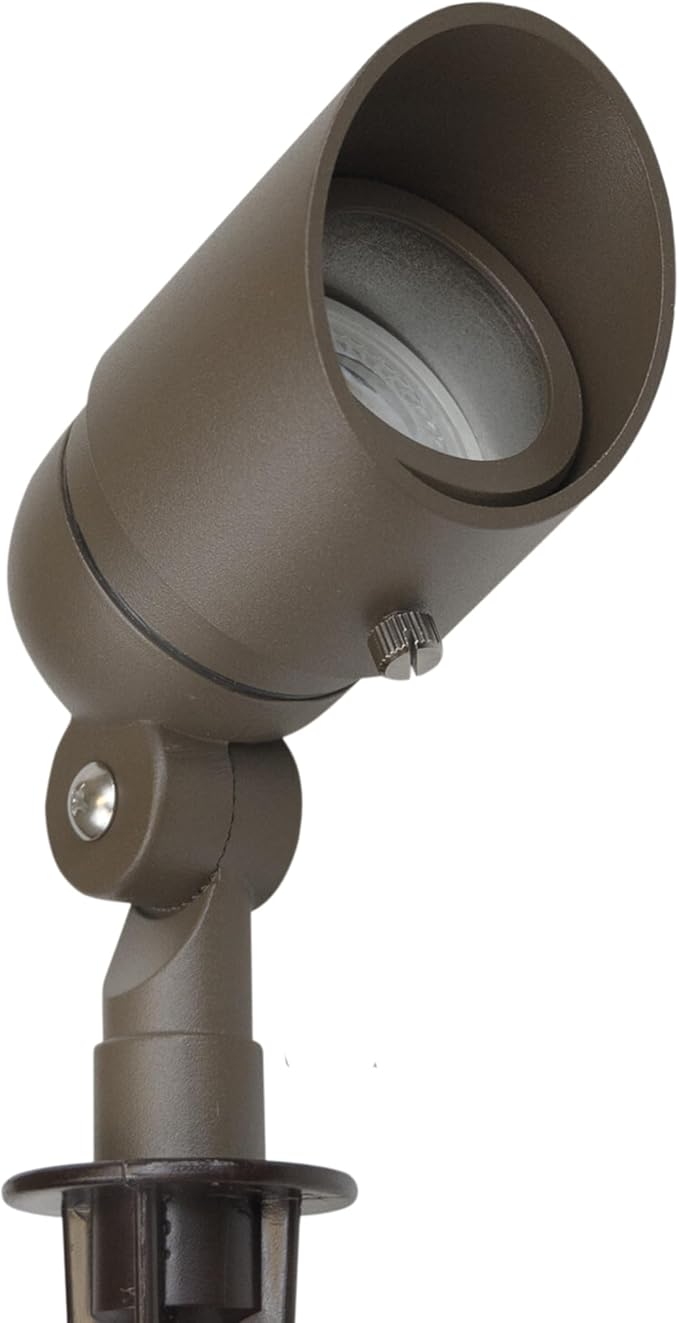 Lumina Lighting® 4W Landscape Lighting 12V Landscape Lights Low Voltage Landscape Spotlights Warm White Waterproof Outdoor Replaceable LED Bulb for Garden, Lawn, Porch, Patio and Yard (Bronze, 2-Pack)