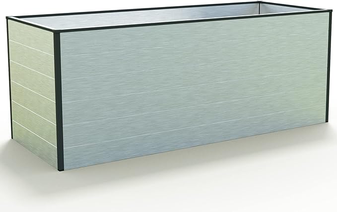 Christina 2.5 ft Tall Raised Garden Bed (2.5'W x 6.4'L), Anodized Aluminum