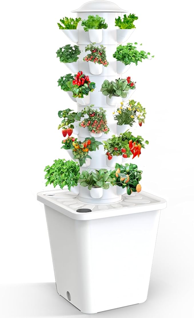 Hydroponics Growing System,Vertical Indoor Garden Planter,30 Plants Hydroponic Germination Kit for Gardening Lover