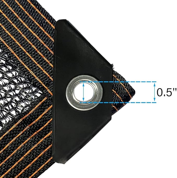 winemana 40% Black Shade Cloth, 10 x 12 FT Durable Mesh Tarp with Grommets, Resistant Garden Sun Shade Netting, Shading Antifreezing for Pergola, Greenhouse, Plants Growing, Chicken Coop